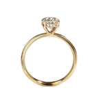 14K Gold Oval Solitaire Ring - livson&vicky diamond rings