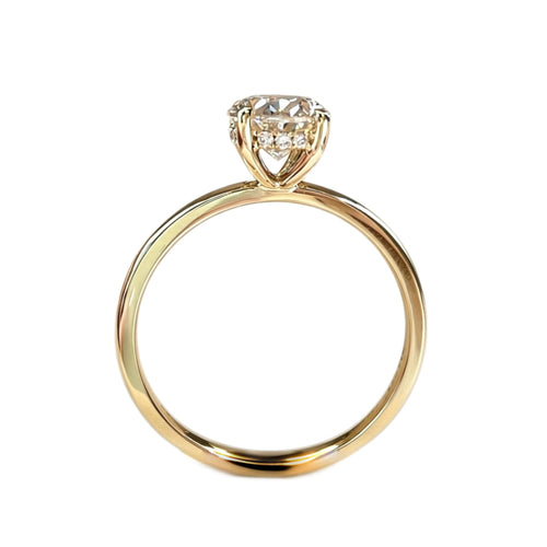 14K Gold Oval Solitaire Ring - livson&vicky diamond rings