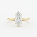 The Marquise — 14K Yellow Gold 3ct Lab Diamond Marquise Ring | E VS1 IGI Certified | Livson & Vicky - livson&vicky diamond rings